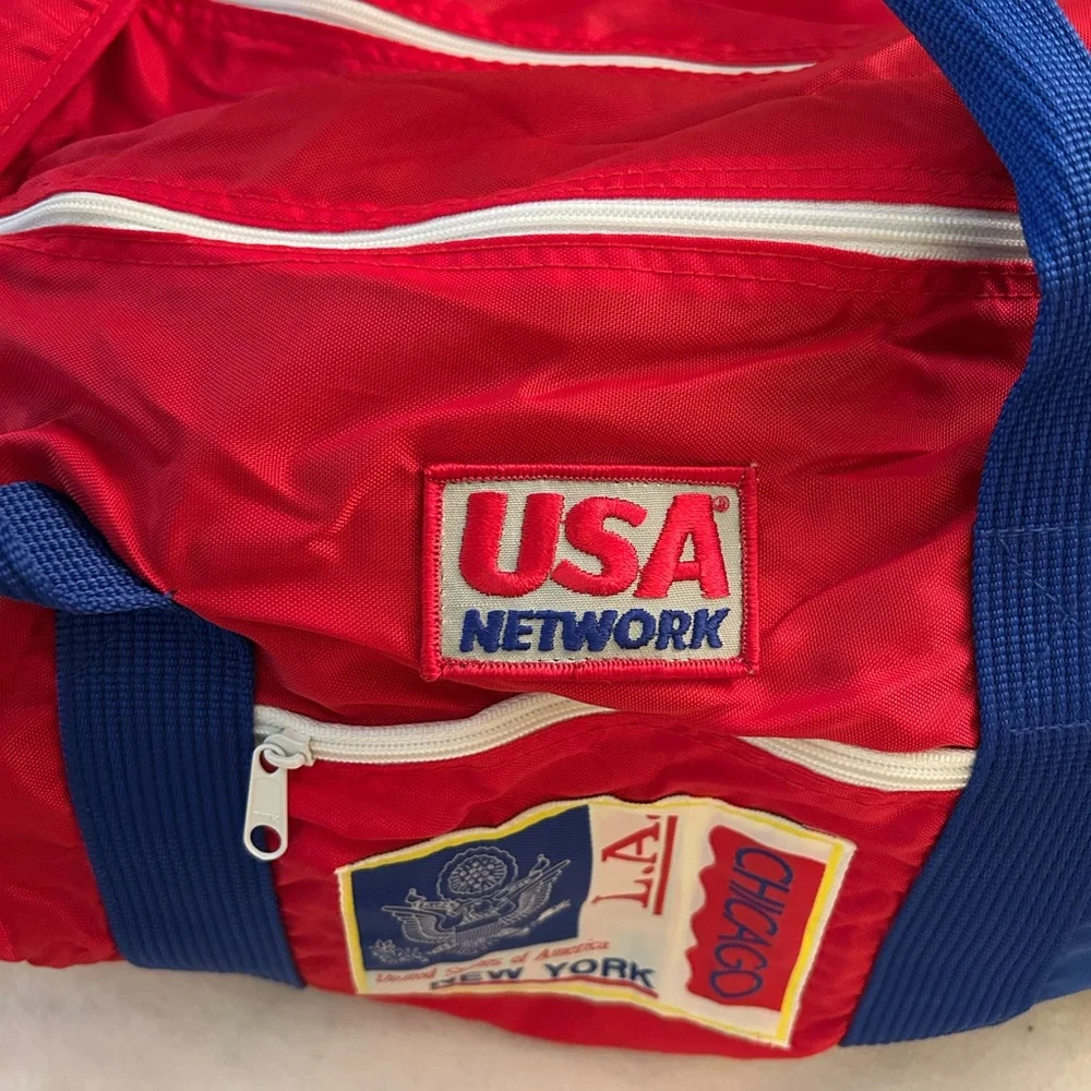 VINTAGE 1980s USA Network Duffel Bag